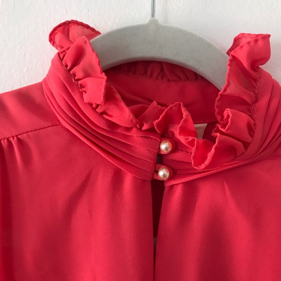 ❌SOLD Vintage Coral Dress - Picture 4 of 5